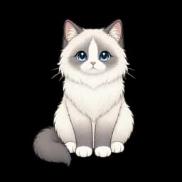 Mochi the ragdoll desktop cat