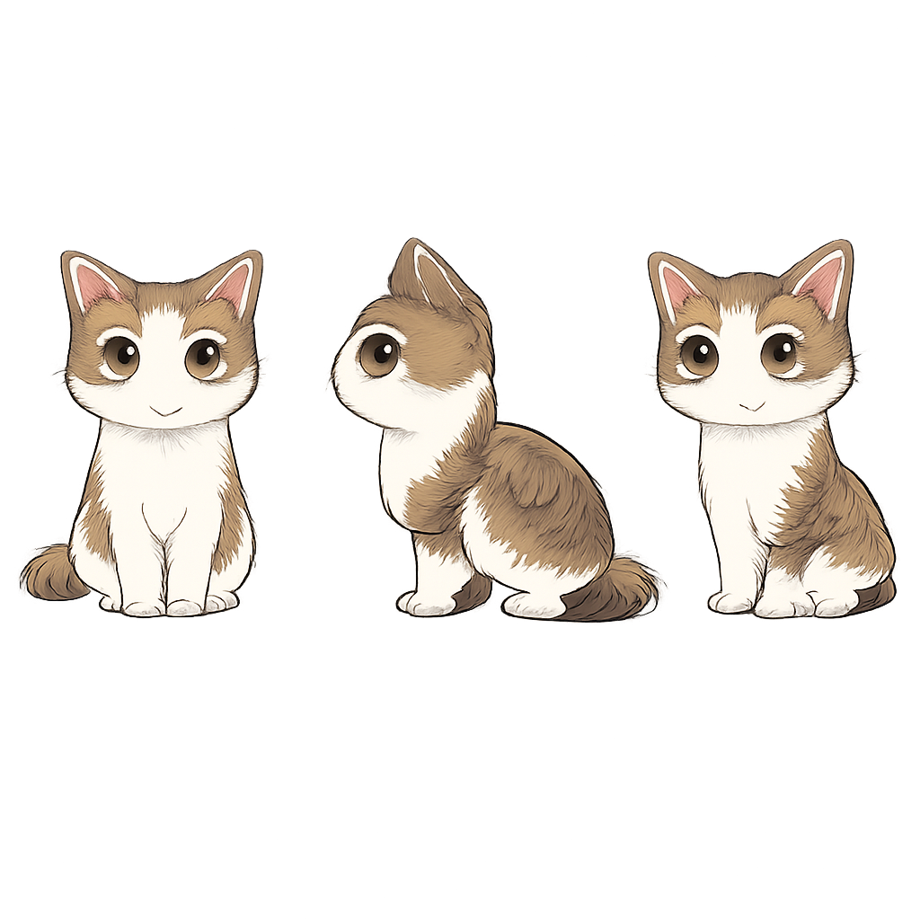 棕白花猫 · 3 张照片 — concept